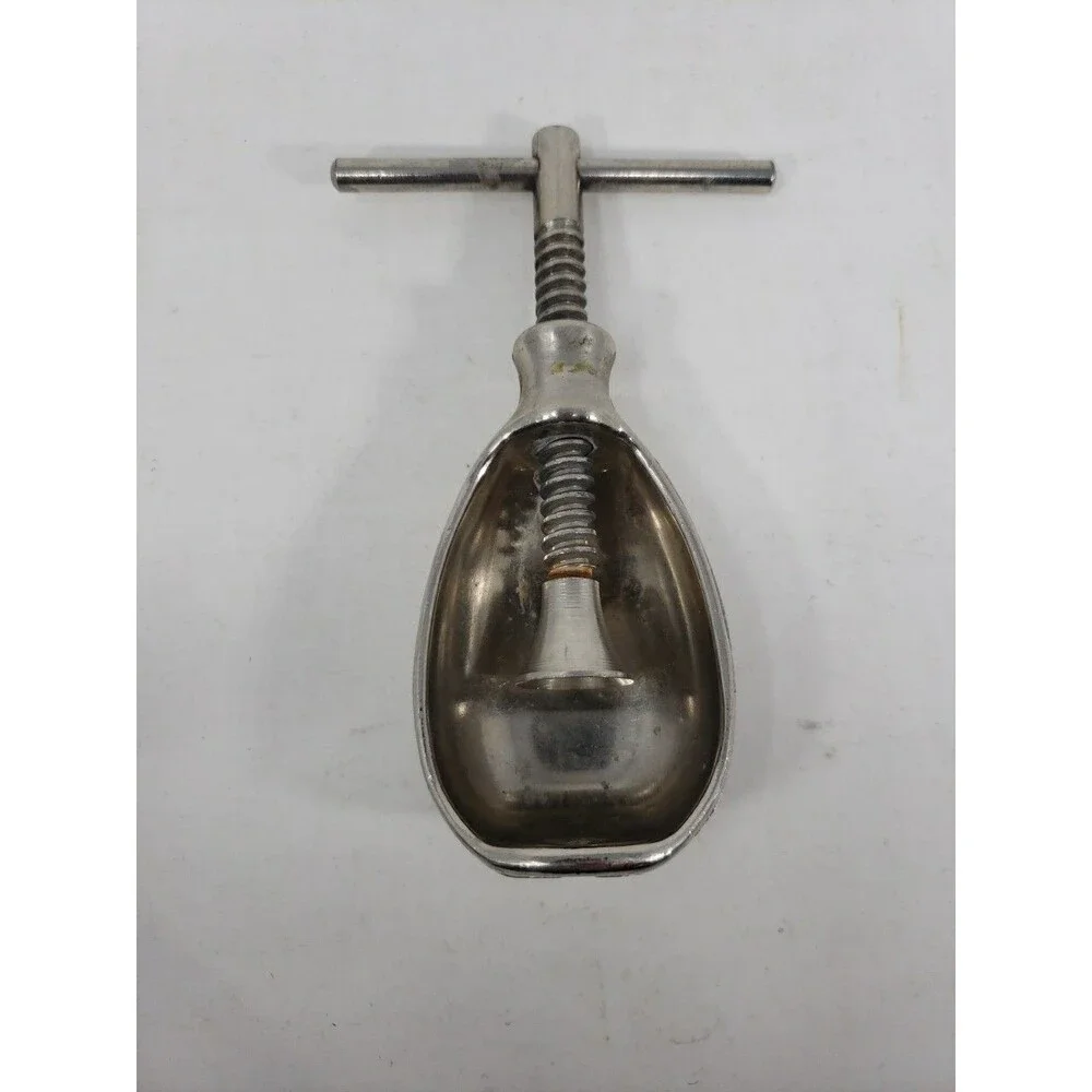Vintage Nut Cracker Screw Type T-Handle Pineapple Shaped All Metal HMQ Style